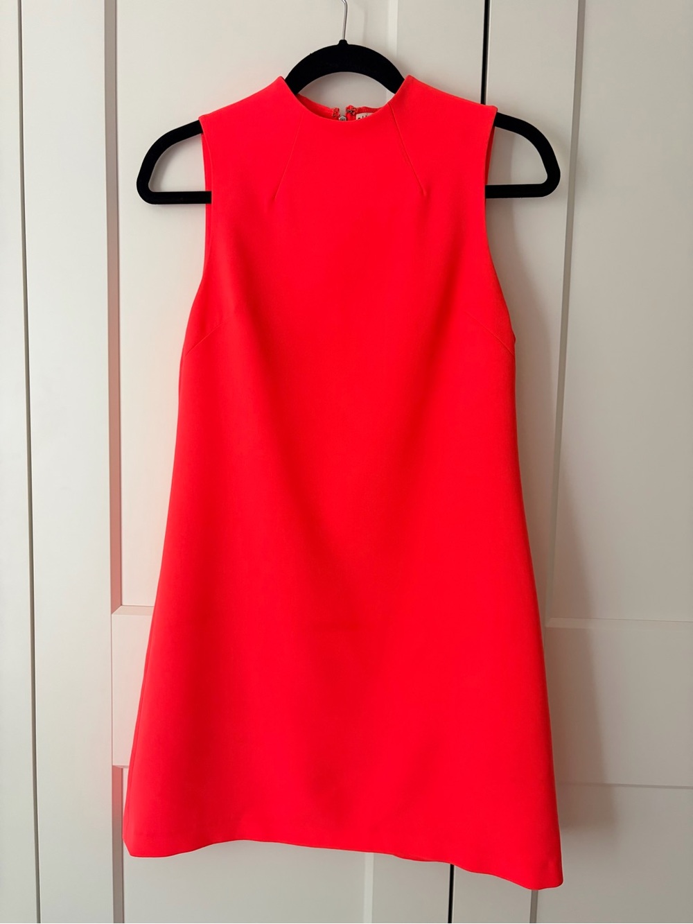 Alice + Olivia Neon Coral Pink Sleeveless Shift Dress | 0